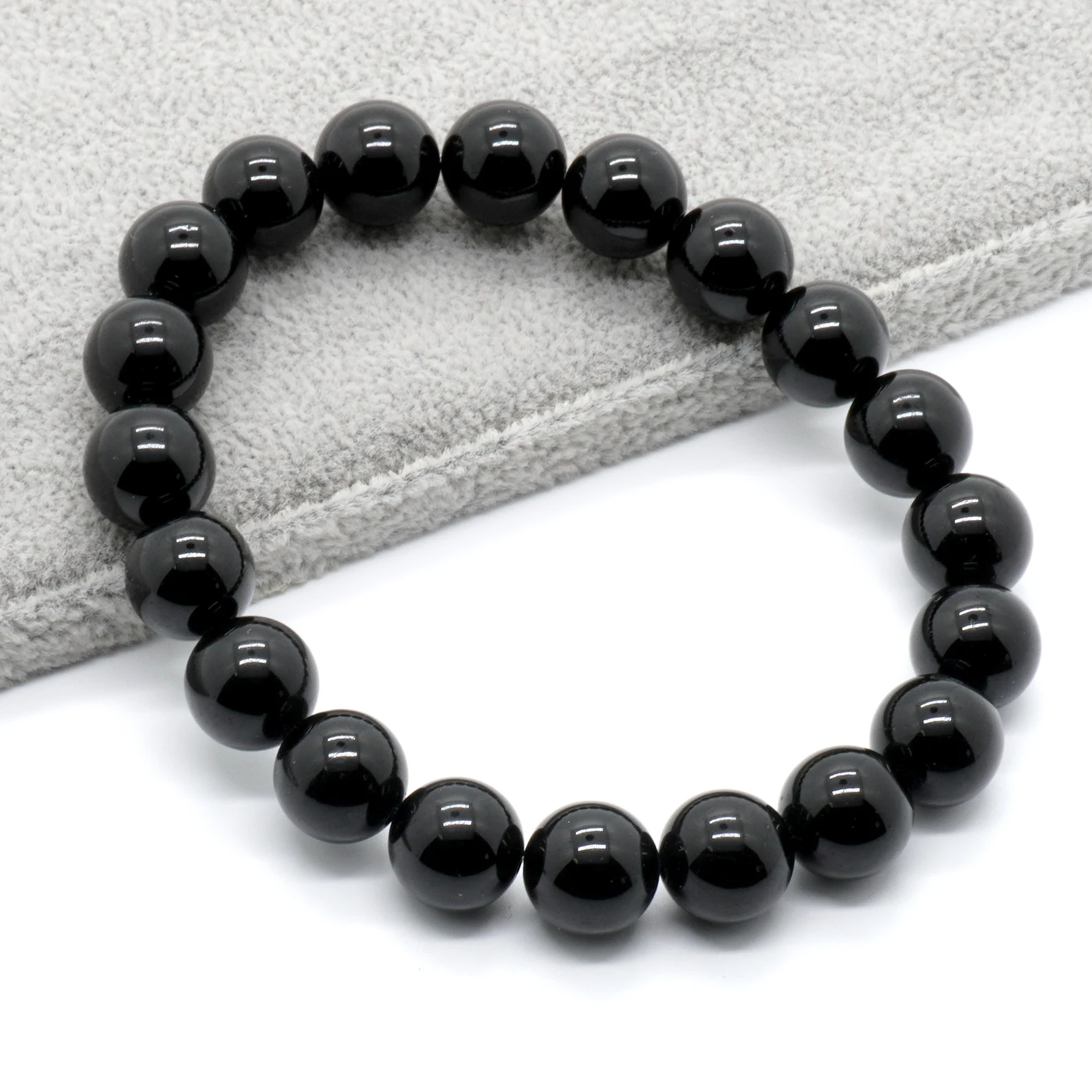 Black Tourmaline Protection Bracelet – EMF Shielding Crystal for Negativity Block & Aura Cleansing